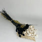 Bouquet of black and white dried flowers