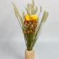 Bouquet of purple flame green dried flowers