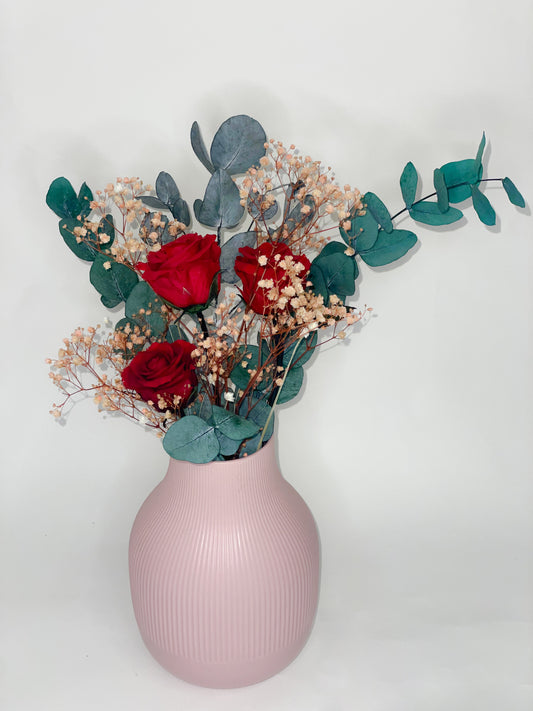 Bouquet of 3 stabilized roses