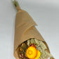 Bouquet of purple flame green dried flowers