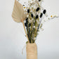 Bouquet of black and white dried flowers