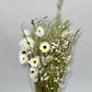 Bouquet of dried green and white flowers