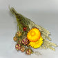 Bouquet of purple flame green dried flowers