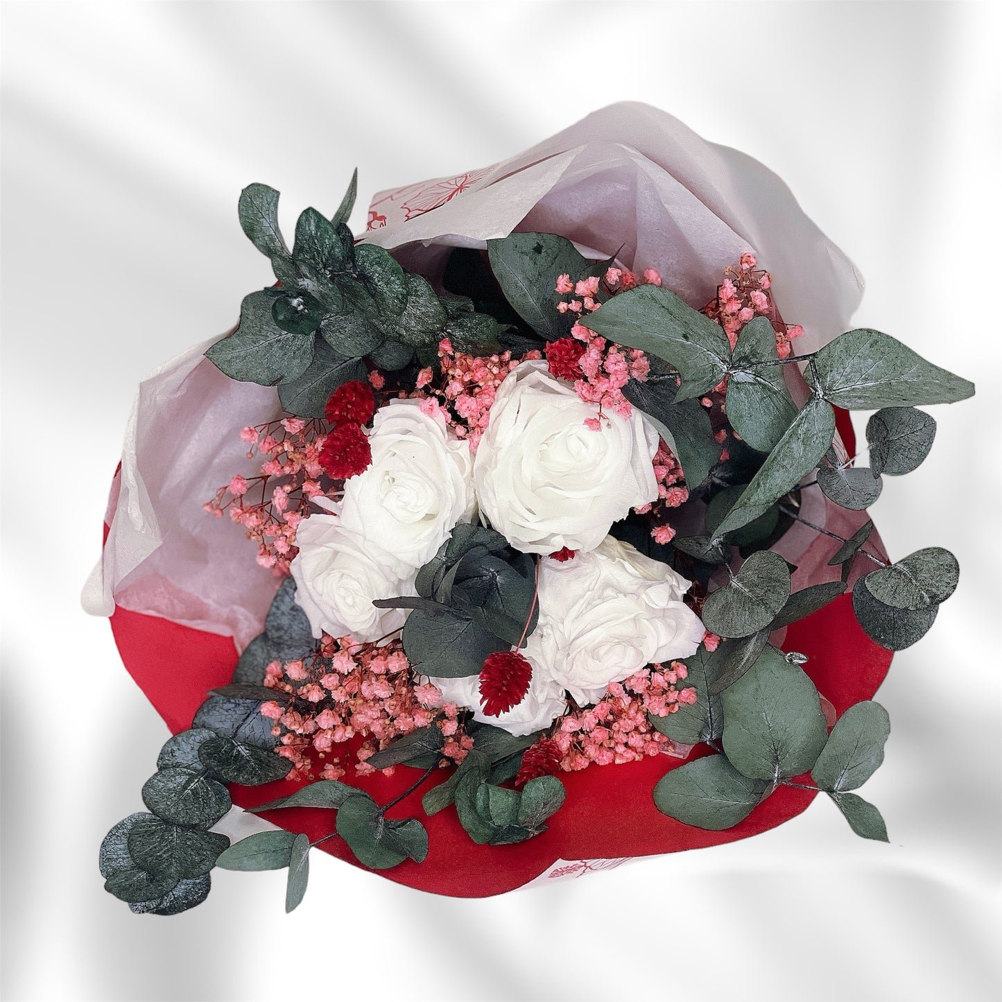 Bouquet 5 roses stabilisées – Ever Flore